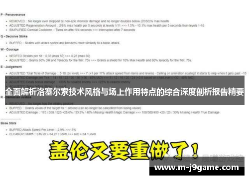 全面解析洛塞尔索技术风格与场上作用特点的综合深度剖析报告精要 全面解析洛塞尔索技术风格与场上作用特点的综合深度剖析报告精要
